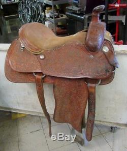 16 Alamo Saddlery Western Pleasure Riding Saddle with Acorn Tooling