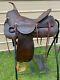 16 Antique A Fork Western Saddle Withsteel Horn, Leather Covered Rigging