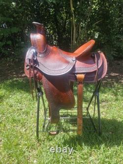 16 B&B Saddlery Wade Western Saddle FQHB Leather Trail Ranch Saddle Used