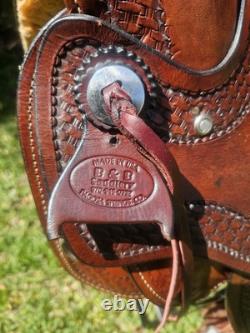 16 B&B Saddlery Wade Western Saddle FQHB Leather Trail Ranch Saddle Used