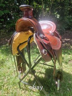 16 B&B Saddlery Wade Western Saddle FQHB Leather Trail Ranch Saddle Used