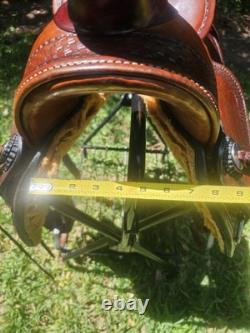 16 B&B Saddlery Wade Western Saddle FQHB Leather Trail Ranch Saddle Used