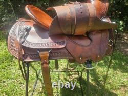 16 B&B Saddlery Wade Western Saddle FQHB Leather Trail Ranch Saddle Used