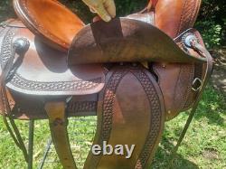 16 B&B Saddlery Wade Western Saddle FQHB Leather Trail Ranch Saddle Used