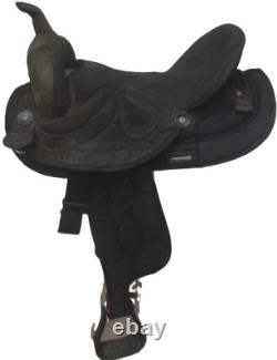 16 BIG HORN #603 LightWeight Cordura &Suede BLACK Trail SADDLEFQHBMade in USA