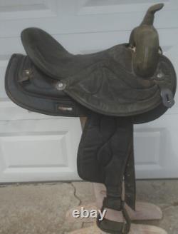 16 BIG HORN #603 LightWeight Cordura &Suede BLACK Trail SADDLEFQHBMade in USA