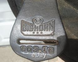 16 BIG HORN #603 LightWeight Cordura &Suede BLACK Trail SADDLEFQHBMade in USA