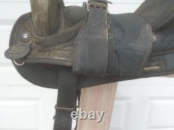 16 BIG HORN #603 LightWeight Cordura &Suede BLACK Trail SADDLEFQHBMade in USA