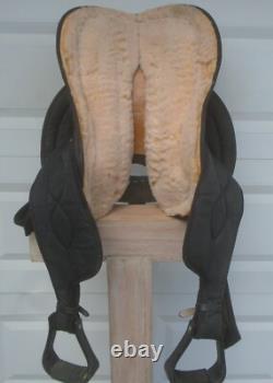 16 BIG HORN #603 LightWeight Cordura &Suede BLACK Trail SADDLEFQHBMade in USA