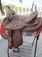 16'' Brown Big Horn # 601 Western Barrel Trail Saddle Sqh Bar Suede /cordura