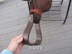 16'' BROWN Big Horn # 601 Western Barrel Trail saddle SQH BAR SUEDE /CORDURA