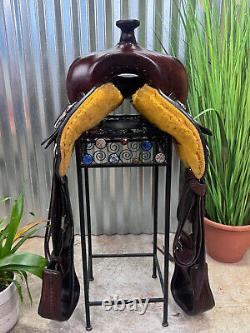 16 Bar J Shiloh Western Horse Trail Saddle Wide Tree CLEAN Condition