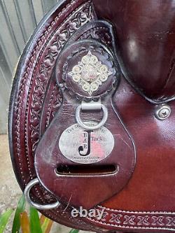 16 Bar J Shiloh Western Horse Trail Saddle Wide Tree CLEAN Condition