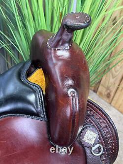 16 Bar J Shiloh Western Horse Trail Saddle Wide Tree CLEAN Condition