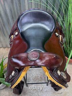 16 Bar J Shiloh Western Horse Trail Saddle Wide Tree CLEAN Condition