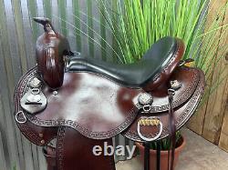 16 Bar J Shiloh Western Horse Trail Saddle Wide Tree CLEAN Condition