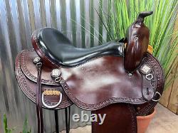 16 Bar J Shiloh Western Horse Trail Saddle Wide Tree CLEAN Condition