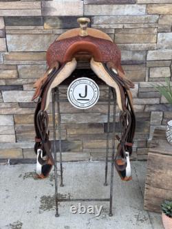 16 Big Horn #1611 Barrel Racing Saddle, Western, Leather, Clean