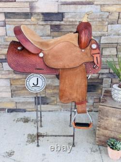 16 Big Horn #1611 Barrel Racing Saddle, Western, Leather, Clean