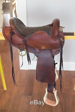 16 Big Horn All Leather Hornless Horse Saddle Trails & Endurance w Nice Extras