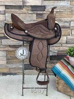 16 Big Horn Western Saddle Lightweight Saddle, Brown, Trail, Clean! #503