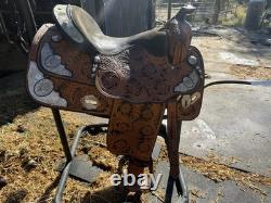 16 Big Horn Western Show Saddle. Flashy and Ready to Show! Great Condition