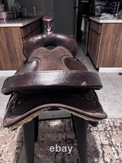 16 Bighorn 264 Western Saddle Chocolate Brown Leather With Suede Seat