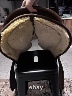 16 Bighorn 264 Western Saddle Chocolate Brown Leather With Suede Seat