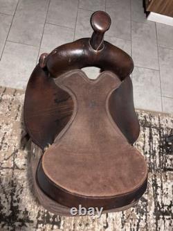 16 Bighorn 264 Western Saddle Chocolate Brown Leather With Suede Seat