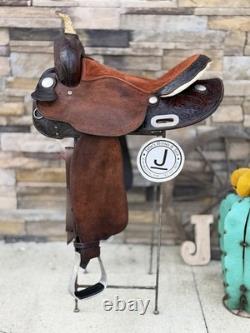 16 Billy Cook Barrel Saddle, Western Saddle- Round Skirt, Clean