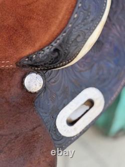 16 Billy Cook Barrel Saddle, Western Saddle- Round Skirt, Clean