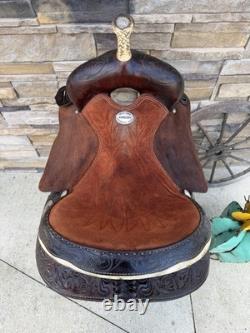 16 Billy Cook Barrel Saddle, Western Saddle- Round Skirt, Clean