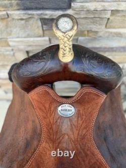 16 Billy Cook Barrel Saddle, Western Saddle- Round Skirt, Clean