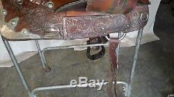 16 Billy Cook Longhorn Western Pleasure Silver Mounted Show Saddle