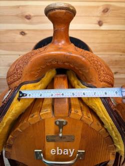 16 Billy Cook Maker Bowman Team Roper Sulphur, OK Western Saddle 2122