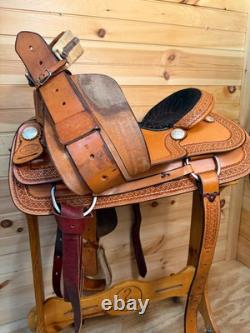 16 Billy Cook Maker Bowman Team Roper Sulphur, OK Western Saddle 2122