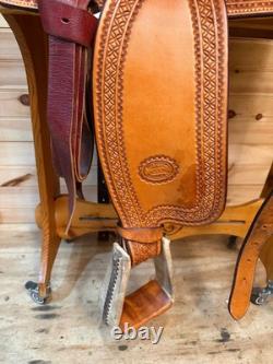16 Billy Cook Maker Bowman Team Roper Sulphur, OK Western Saddle 2122