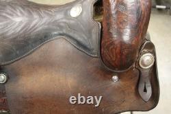 16 Billy Cook Original Western Trail Saddle Greenville Texas (02RIE26CA)