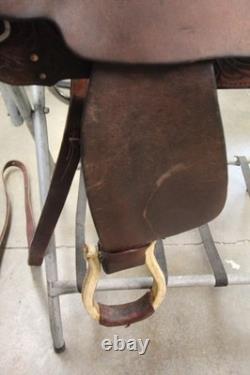 16 Billy Cook Original Western Trail Saddle Greenville Texas (02RIE26CA)