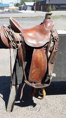 16 Billy Cook Sulphur, OK Custom Wade Ranch Saddle With Front & Back Cinch
