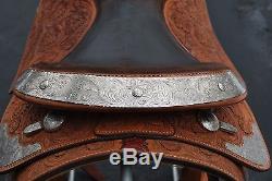 16 Billy Cook Western Show Saddle, light oil withgirth, breastplate, headstall