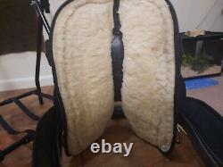 16 Black Abetta Western Horse Saddle with 7 Gullet and FQHB