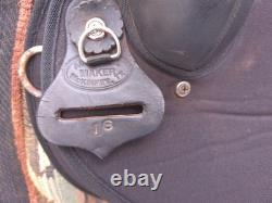 16'' Black Action co, Western Endurance Trail saddle w neoprene bottom QH BARS
