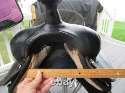 16'' Black Big Horn # 105 Western Barrel Trail saddle QH BARS LEATHER/CORDURA