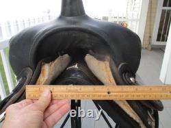 16'' Black Big Horn # 105 Western Barrel/ Trail saddle QH BARS LEATHER/CORDURA