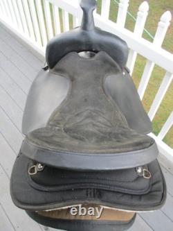 16'' Black Big Horn # 105 Western Barrel/ Trail saddle QH BARS LEATHER/CORDURA