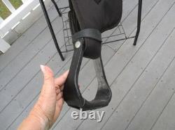 16'' Black Big Horn # 105 Western Barrel/ Trail saddle QH BARS LEATHER/CORDURA