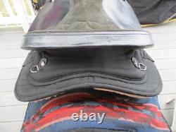 16'' Black Big Horn # 105 Western Barrel Trail saddle QH BARS LEATHER/CORDURA
