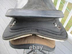16'' Black Big Horn # 105 Western Barrel/ Trail saddle QH BARS LEATHER/CORDURA