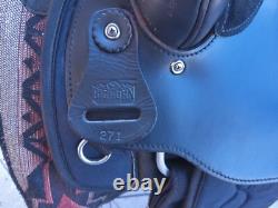 16'' Black Big Horn # 271 Western Barrel Trail saddle SQH BAR LEATHER/CORDURA